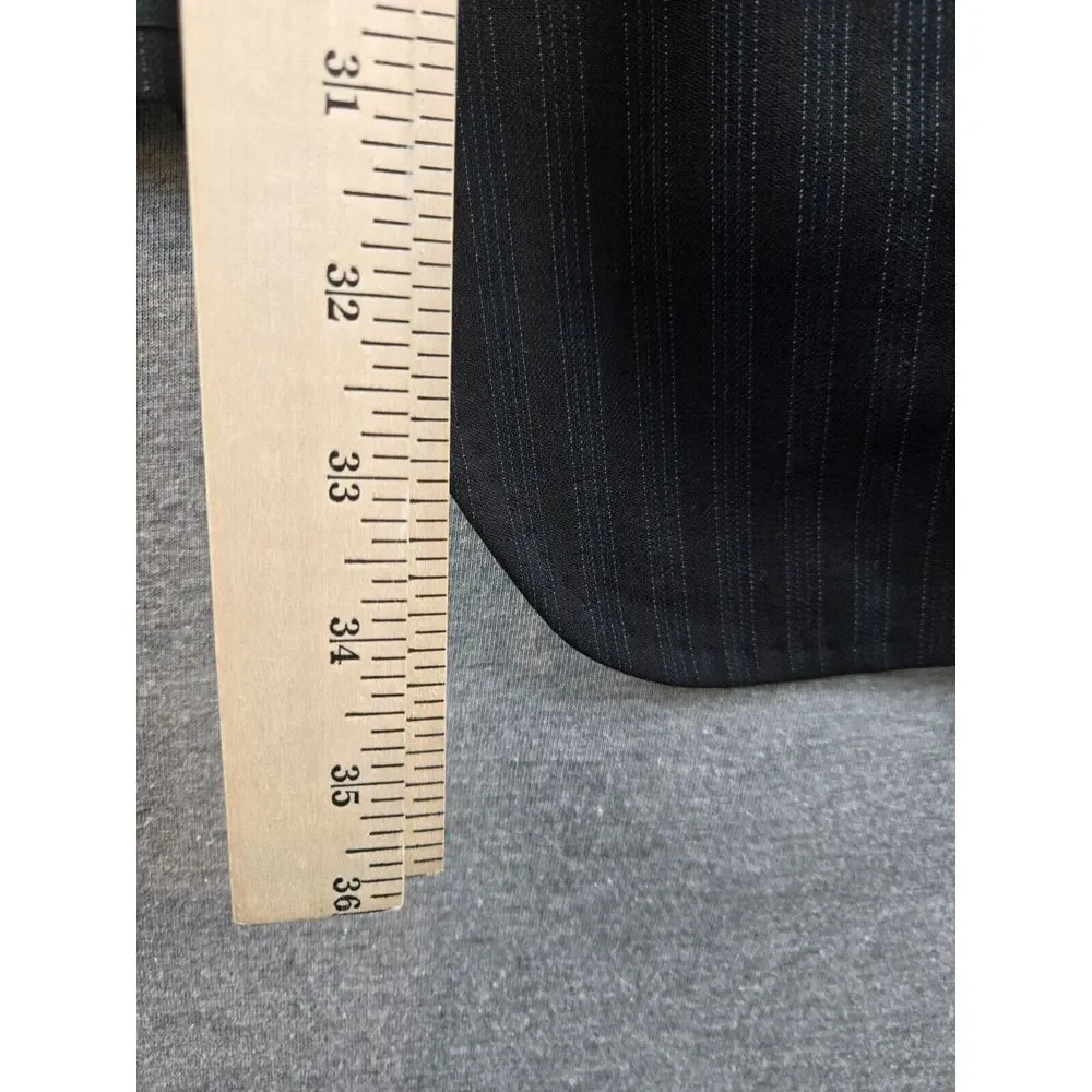 Dolce Gabbana Mens Striped Wool‎ Blazer Jacket Black Large 42R - Made In Italy